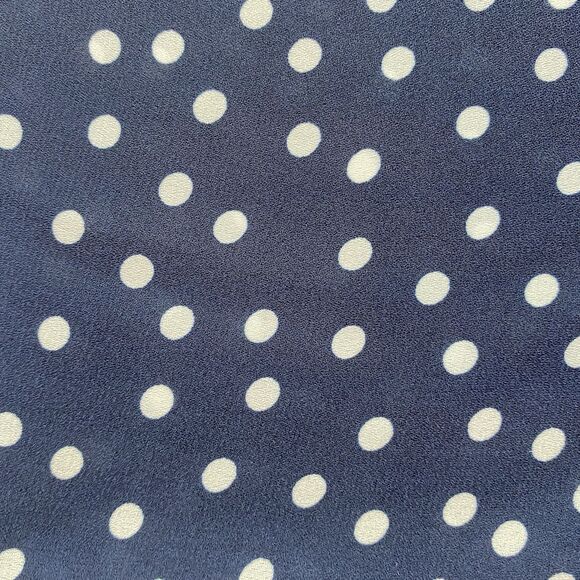 Tacera Sleeveless Blouse Womens Size M Blue White Polka Dot V Neck Zipper Accent - Picture 4 of 11